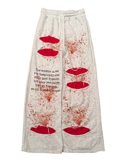 "we all bleed" sweats (ashy white)