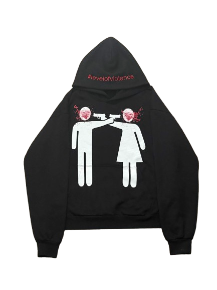 "level of violence (love)" hoodie