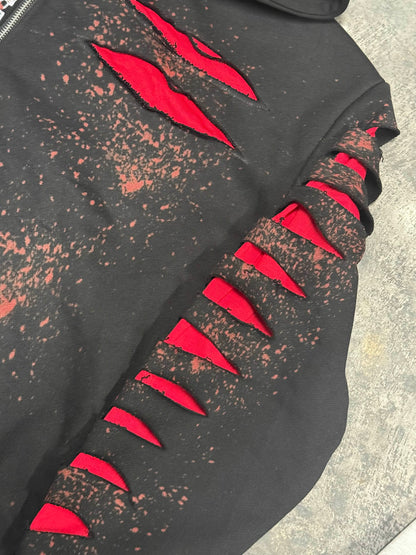 "we all bleed" zipup hoodie (black)