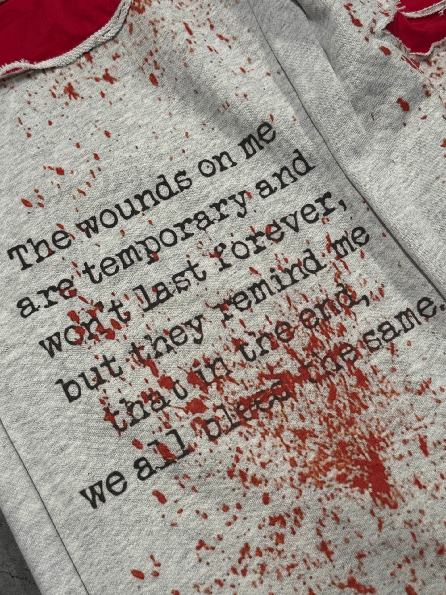 "we all bleed" sweats (ashy white)