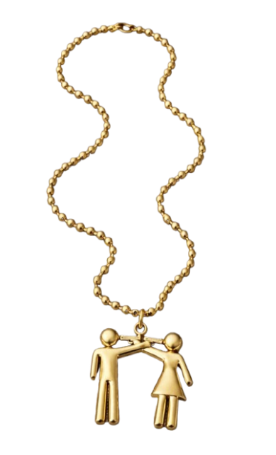 "level of violence (love)" chain (gold)