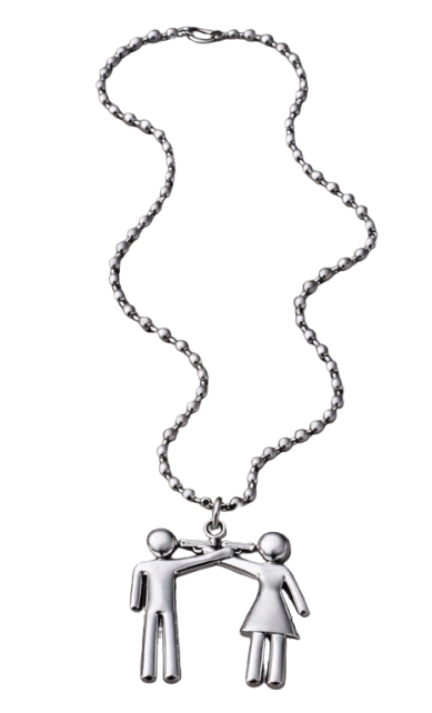 "level of violence (love)" chain (silver)