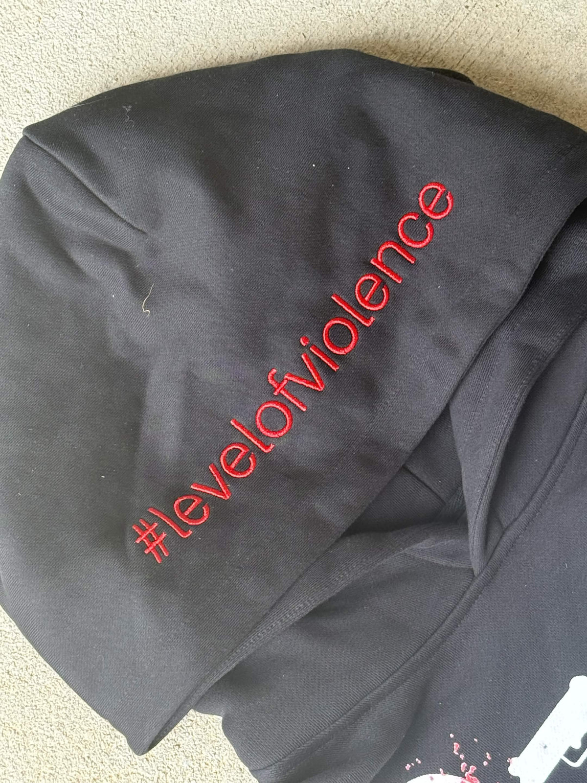 "level of violence (love)" hoodie