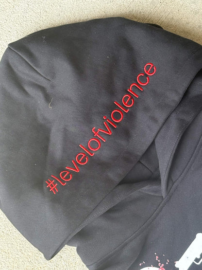 "level of violence (love)" hoodie