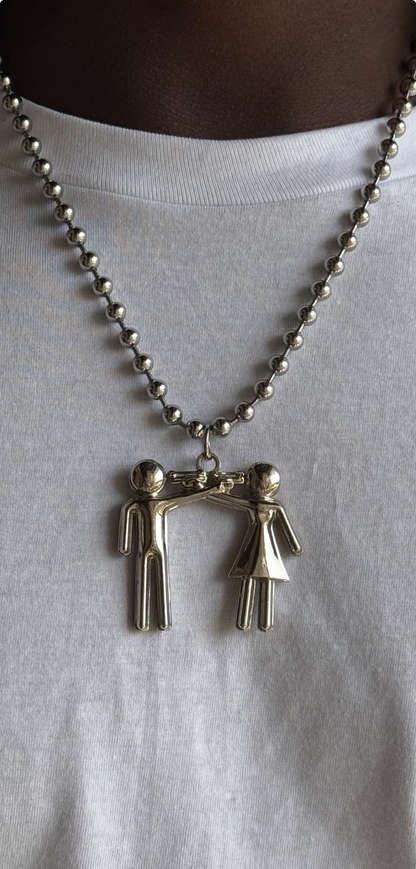 "level of violence (love)" chain (silver)