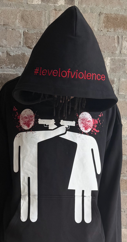 "level of violence (love)" hoodie