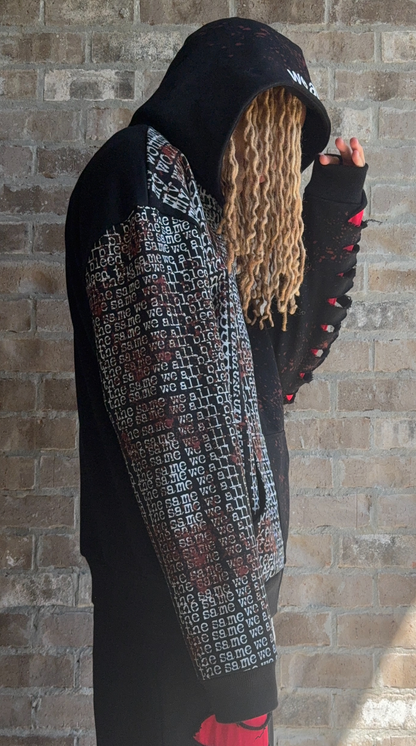 "we all bleed" zipup hoodie (black)