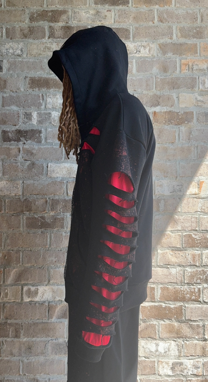 "we all bleed" zipup hoodie (black)