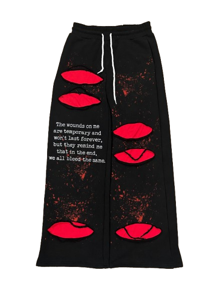 "we all bleed" sweats (black)