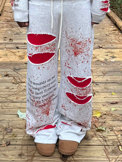 "we all bleed" sweats (ashy white)